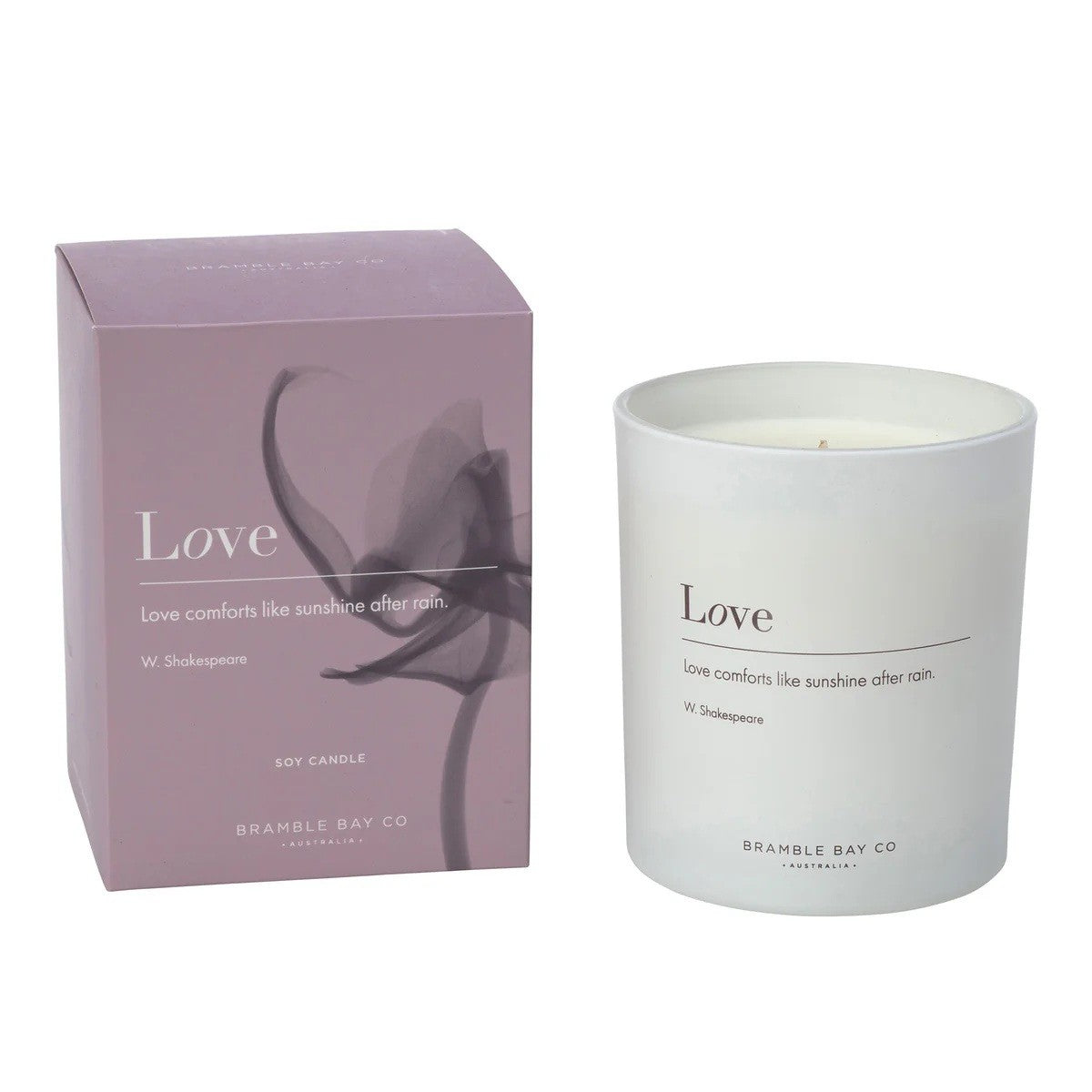 Bramble Bay Inspirational Scented Candle Love