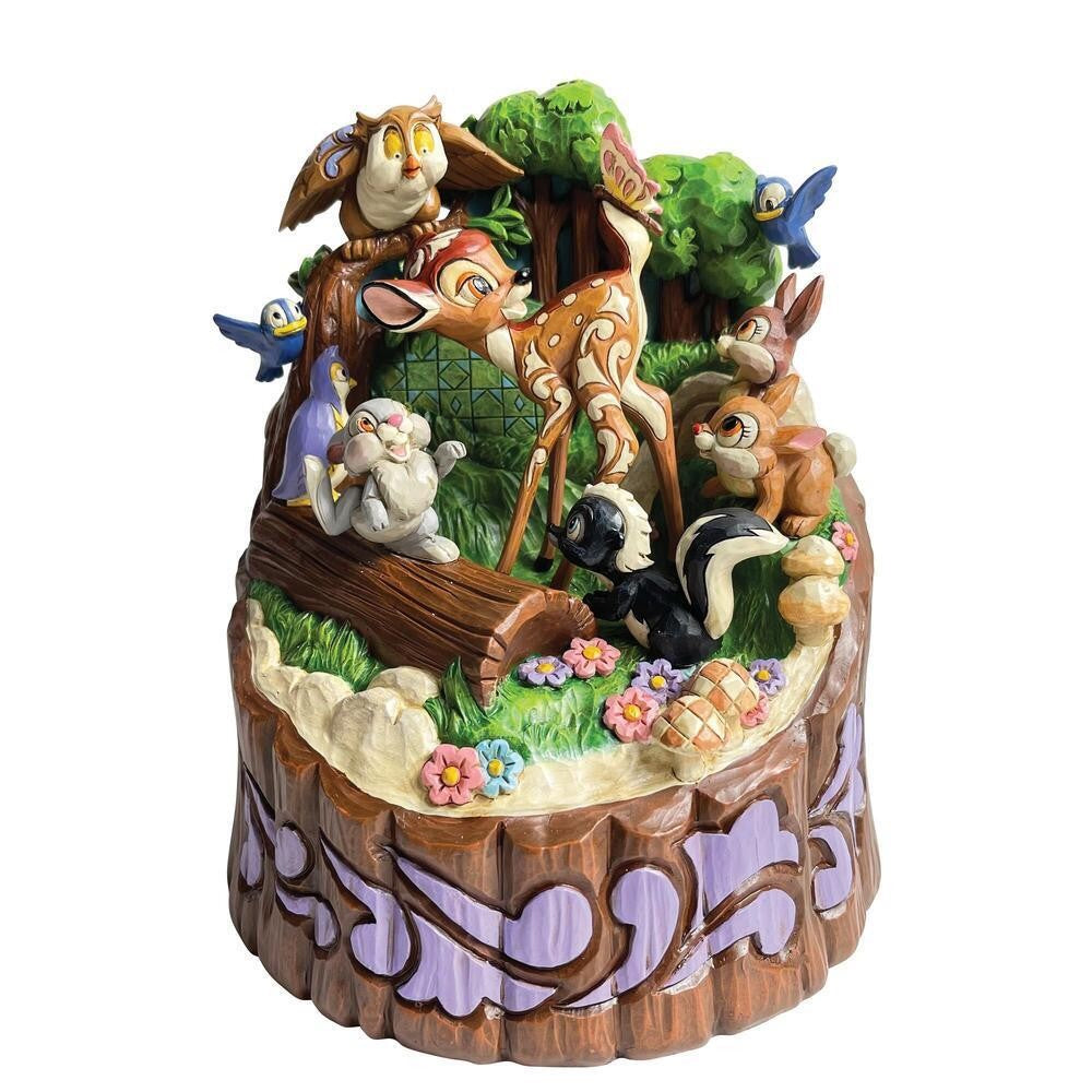 DISNEY TRADITIONS BY JIM SHORE CARVED BY HEART BAMBI 80TH ANNIVERSARY