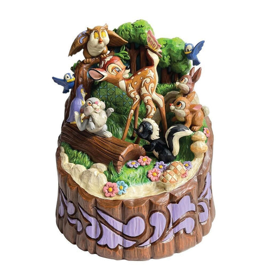 DISNEY TRADITIONS BY JIM SHORE CARVED BY HEART BAMBI 80TH ANNIVERSARY