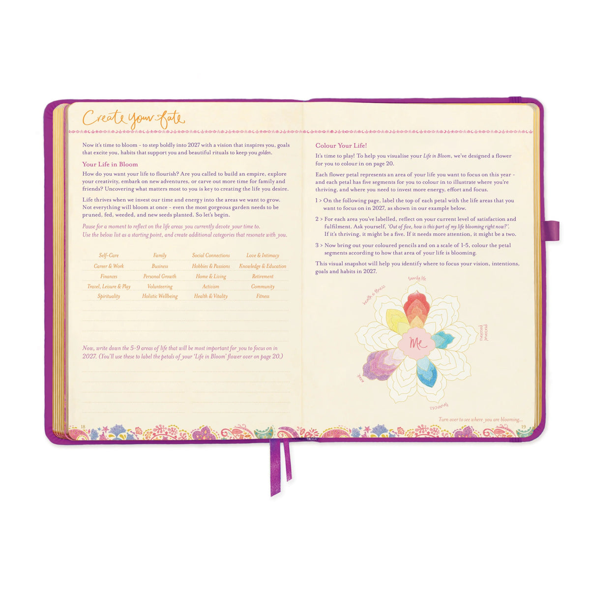 Intrinsic 2027 Diary Planner The Year To Create Magic - Berry Bliss Purple