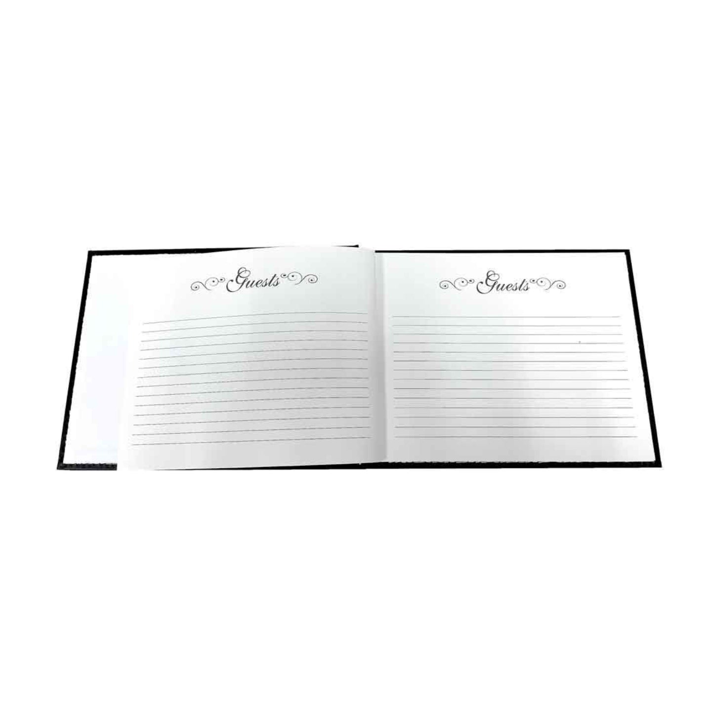 GUEST BOOK BLACK WITH SILVER WRITING 50TH BIRTHDAY