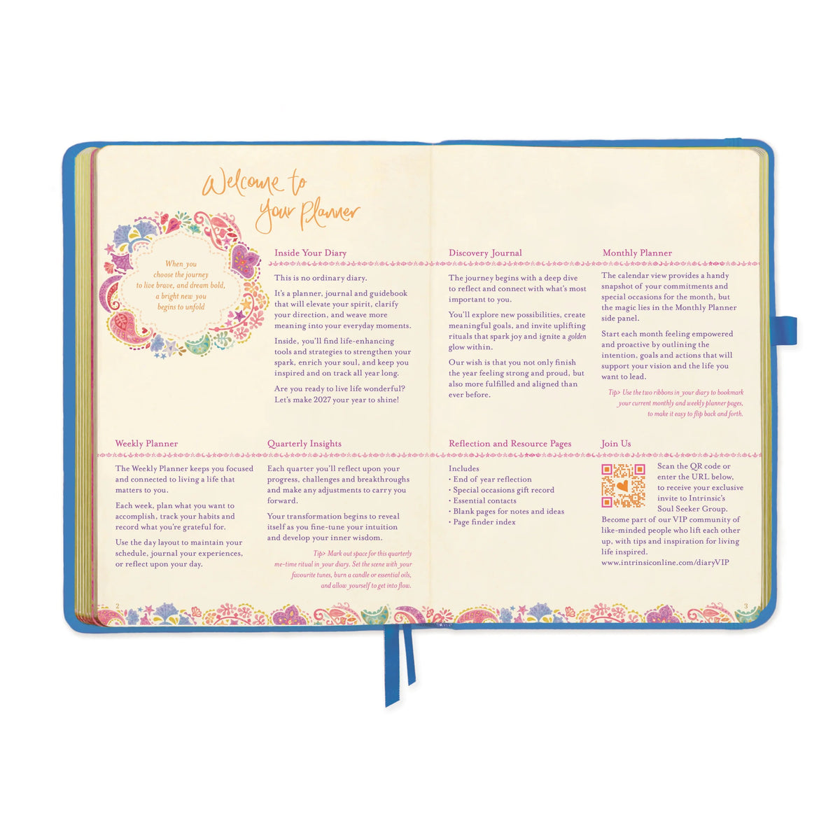 Intrinsic 2027 Diary Planner The Year For New Beginnings - Bahama Blue