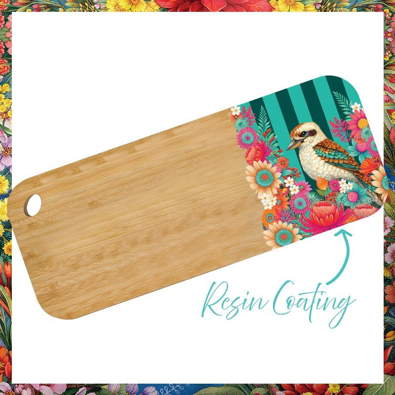 Lisa Pollock Resin Bamboo Platter Medium Brilliant Kookaburra