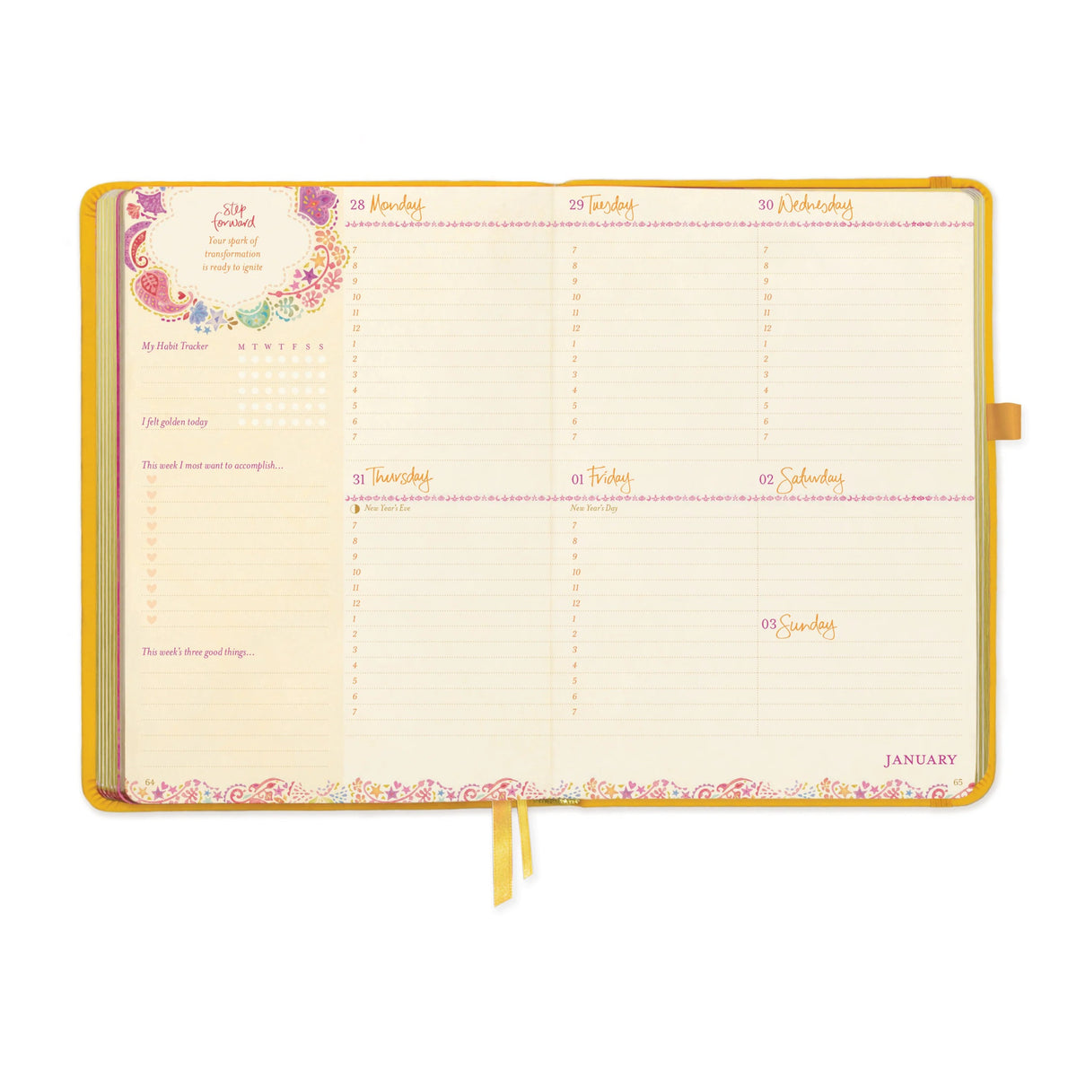 Intrinsic 2027 Diary Planner The Year For Joy & Happiness - Limoncello Yellow