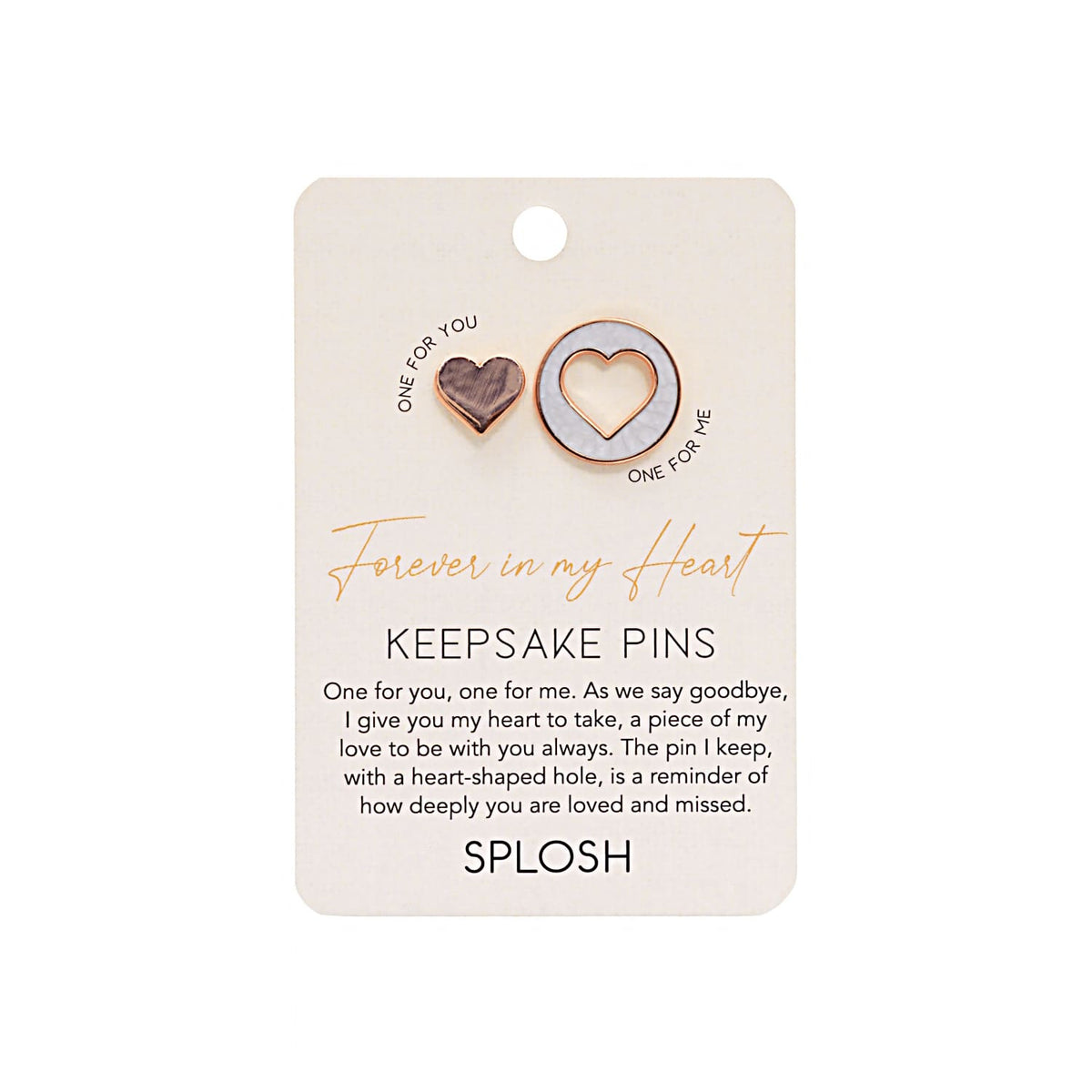 Keepsake Pin Forever Connected Heart
