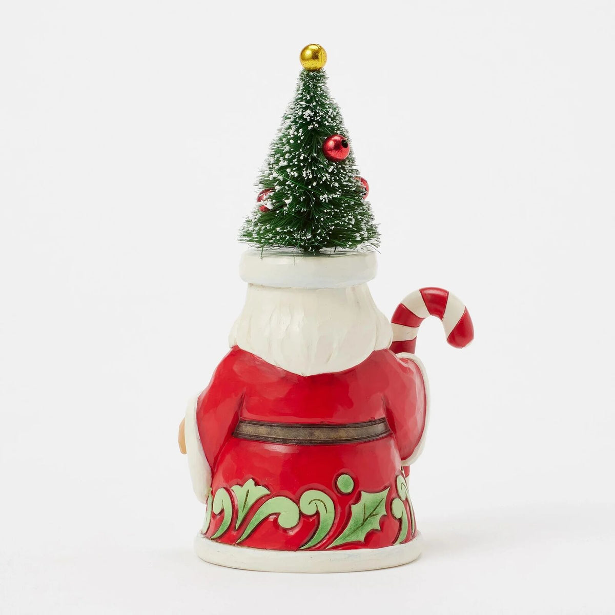 Heartwood Creek By Jim Shore Mini Santa With Sisal Tree & Candy Cane Figurine