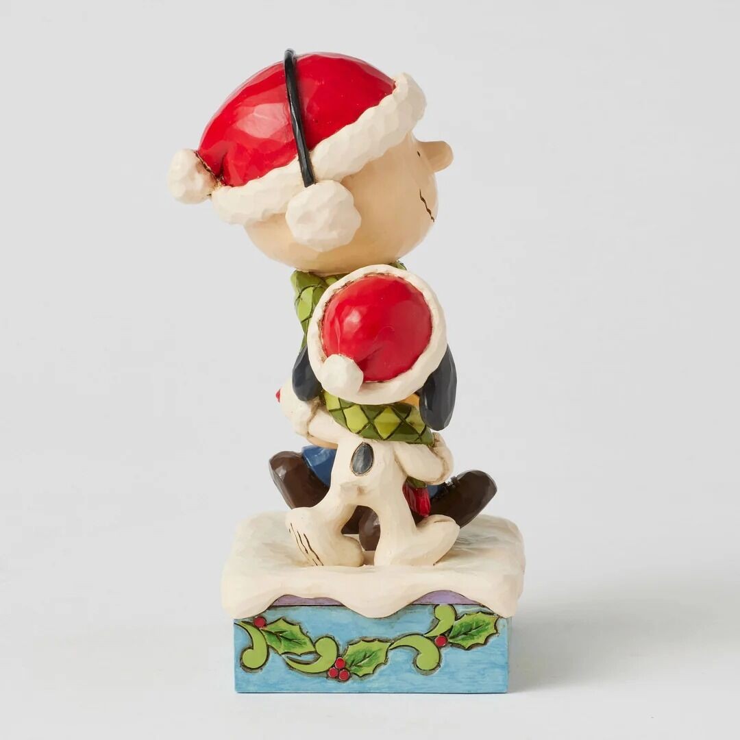Peanuts By Jim Shore Charlie Brown & Snoopy Wearing Scarf