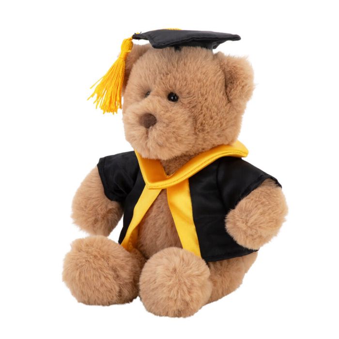 WITH HEART GRADUATION BEAR WITH SCROLL MEDIUM 20CM