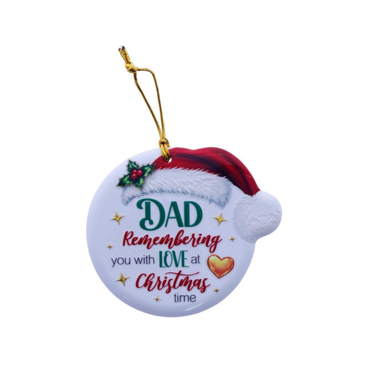 Christmas Sentiment Ceramic Plaque Memories Dad