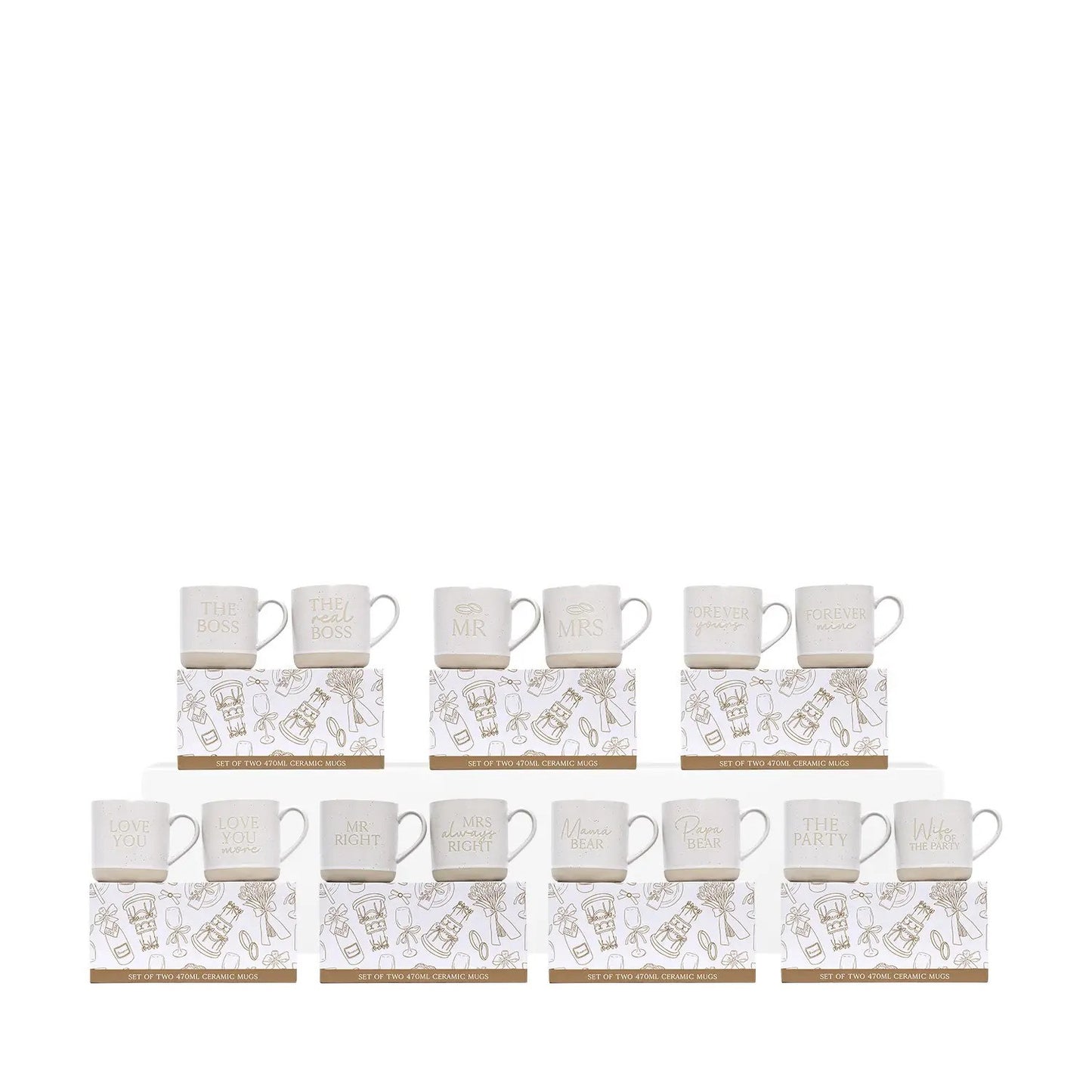 Wedding Mug Set Of 2 Mr & Mrs Right