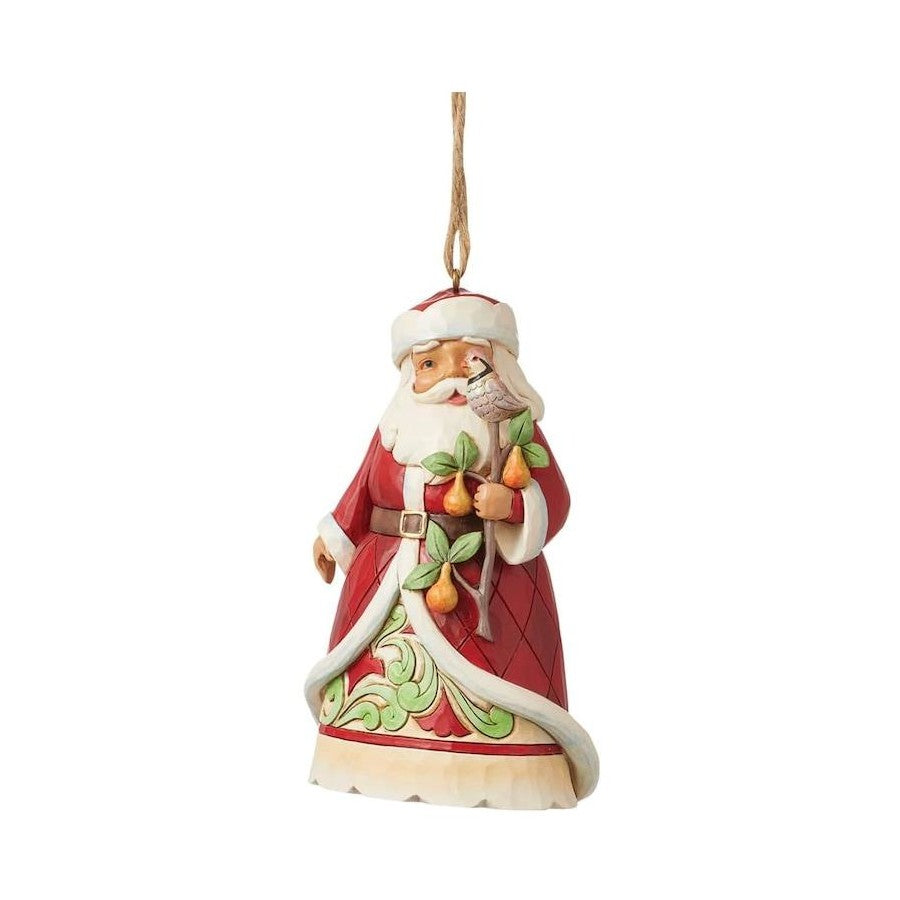 Heartwood Creek By Jim Shore Santa With Pear Tree Hanging Ornament