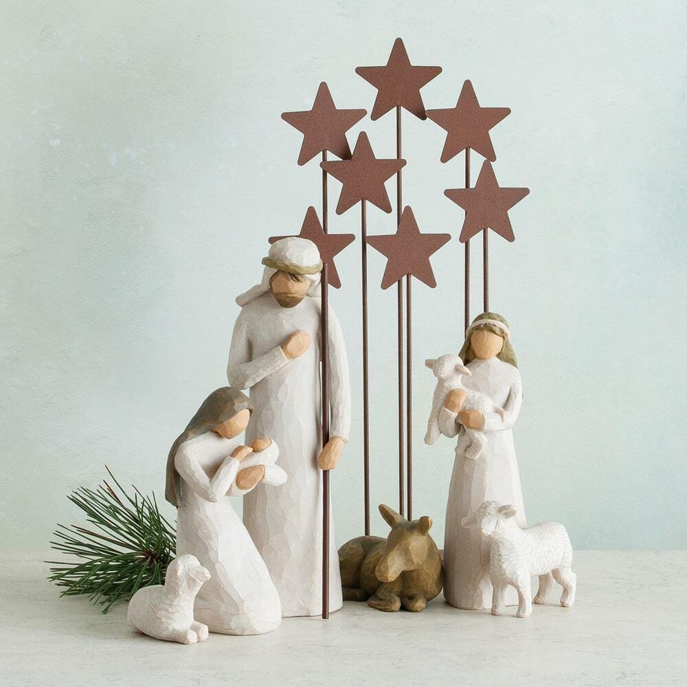 WILLOW TREE NATIVITY - METAL STAR BACKDROP