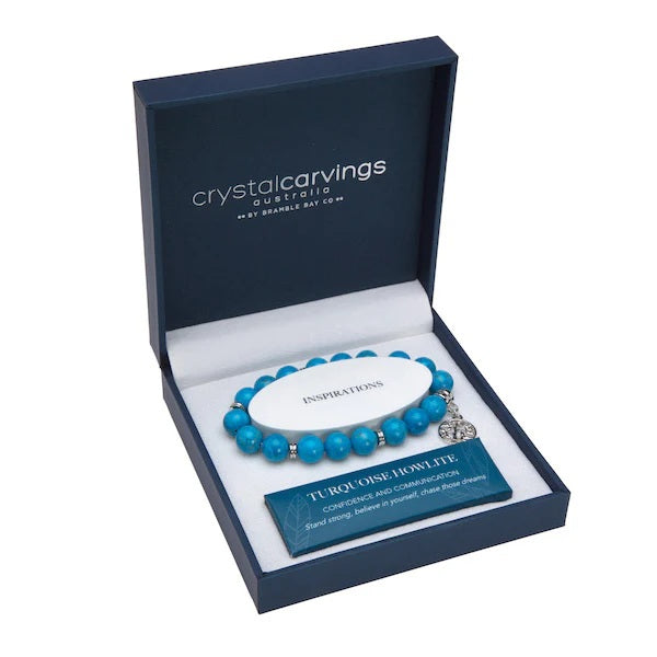 Bramble Bay Bracelet Turquoise Howlite Tree Of Life Charm