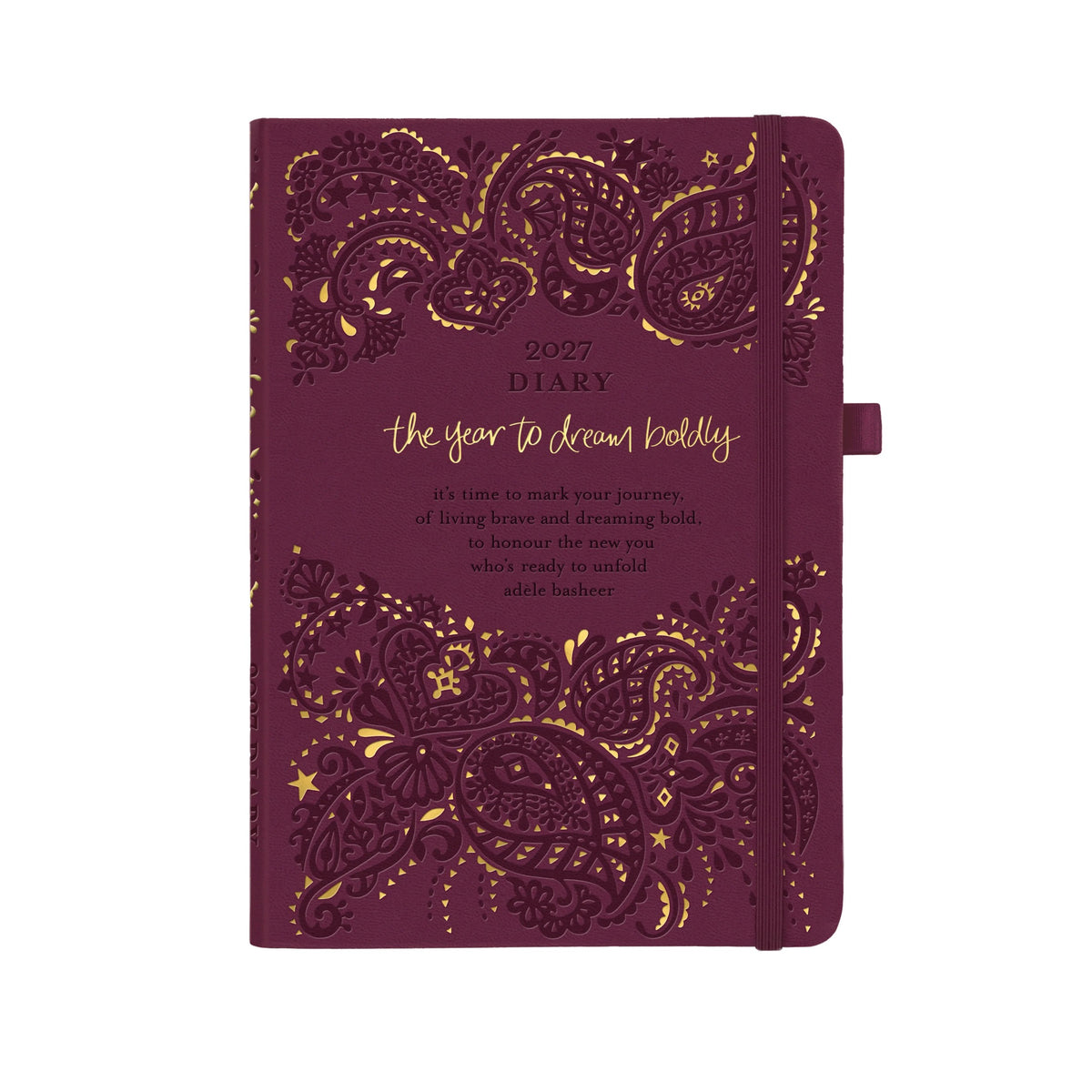 Intrinsic 2027 Diary Planner The Year To Dream Boldly - Burgundy