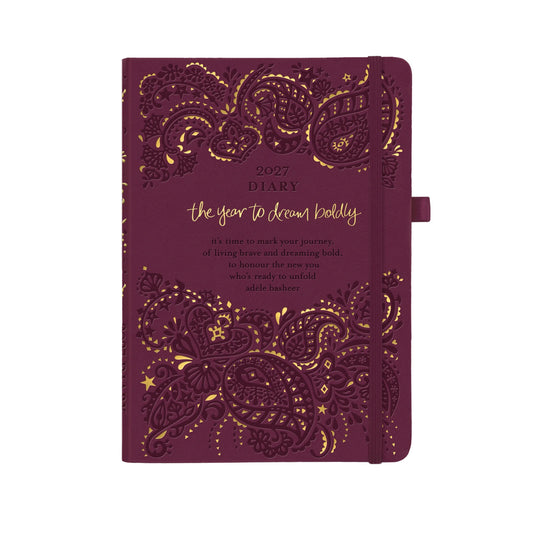Intrinsic 2027 Diary Planner The Year To Dream Boldly - Burgundy