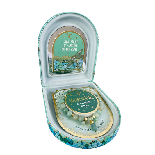 Lisa Pollock Crystal Point Bracelet In Case Aquamarine