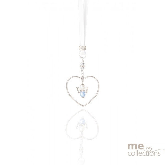 Wedding Charm Open Silver Heart With Angel
