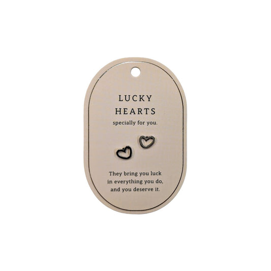 SWEETHEART LUCKY HEARTS SILVER EARRINGS