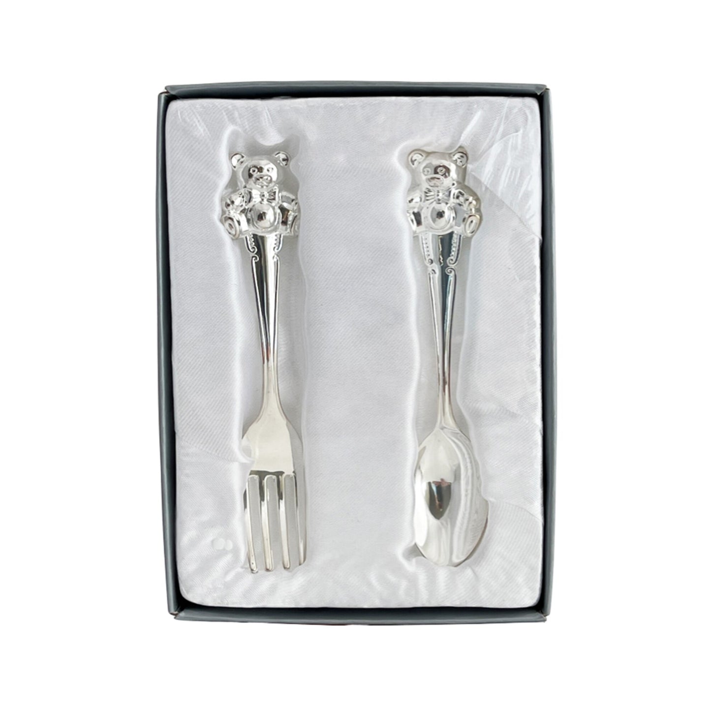 CHILDS CUTLERY SET OF TWO WITH BEAR DESIGN