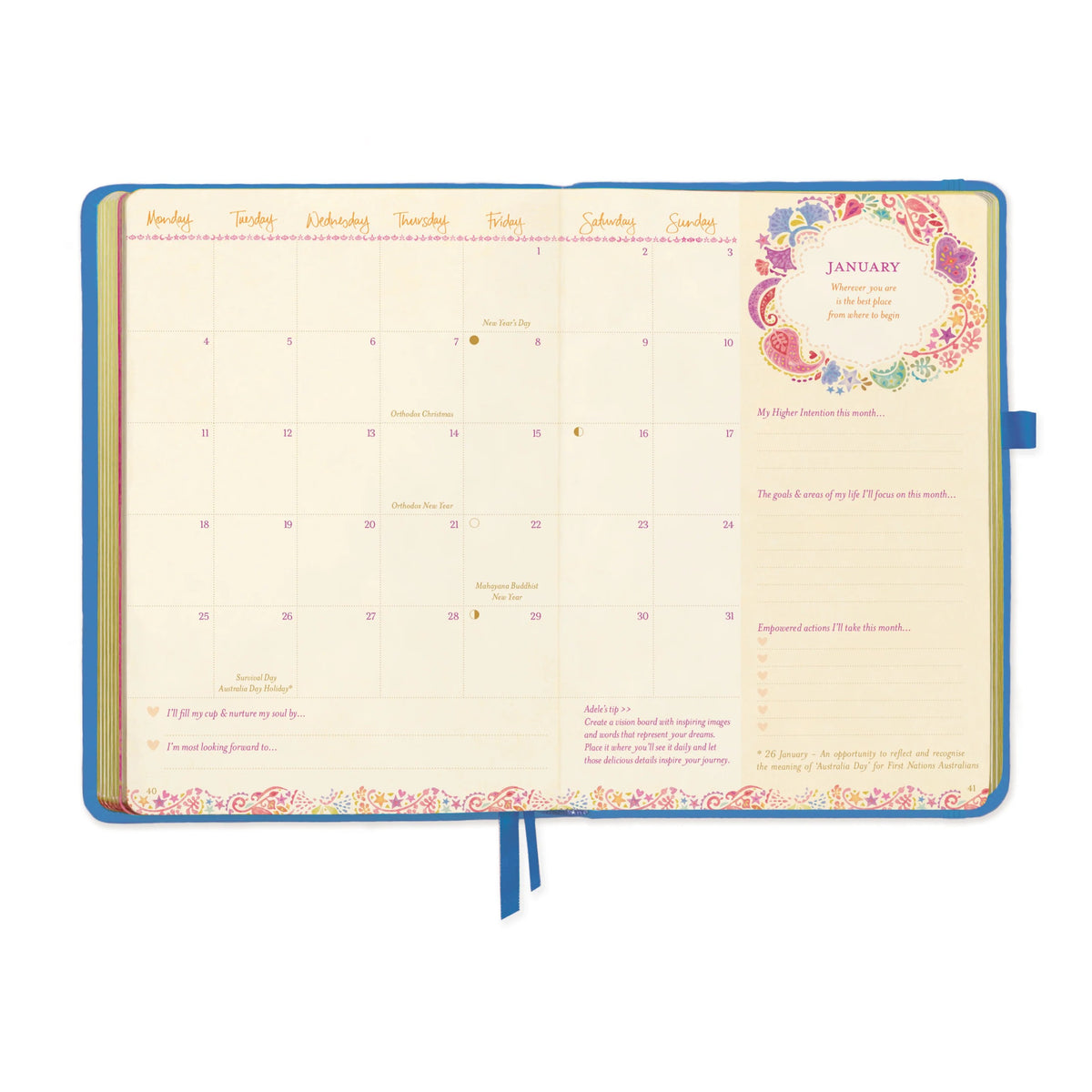 Intrinsic 2027 Diary Planner The Year For New Beginnings - Bahama Blue