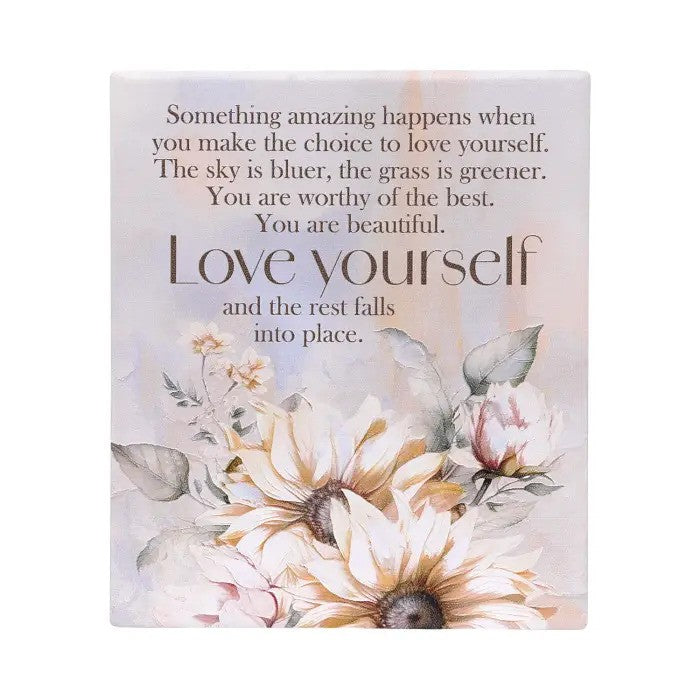 Saddle & Bloom Verse Plaque Love