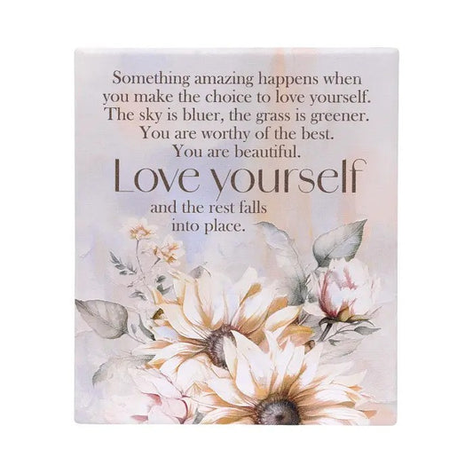 Saddle & Bloom Verse Plaque Love