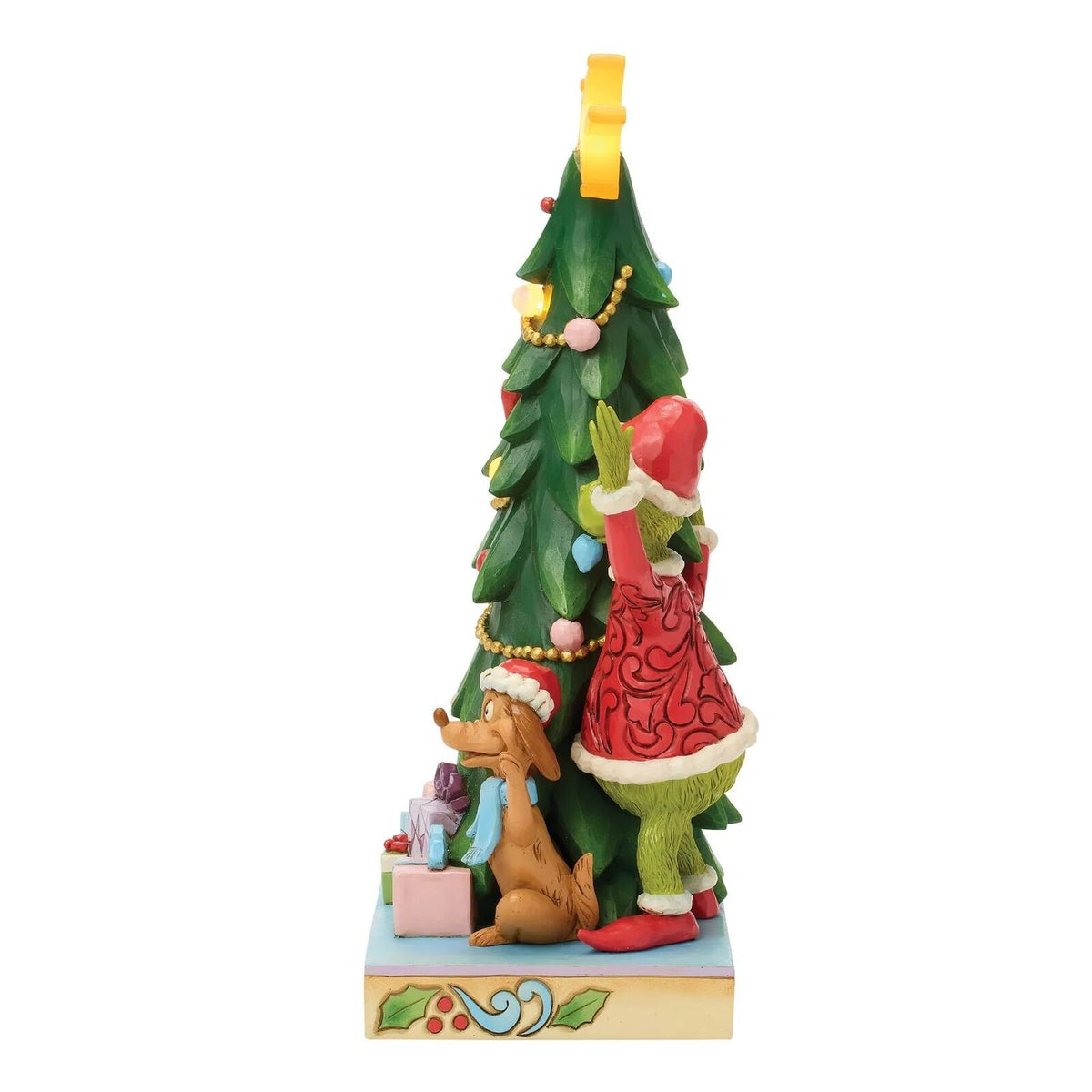 The Grinch By Jim Shore Grinch, Cindy & Max With Christmas Tree Peeking