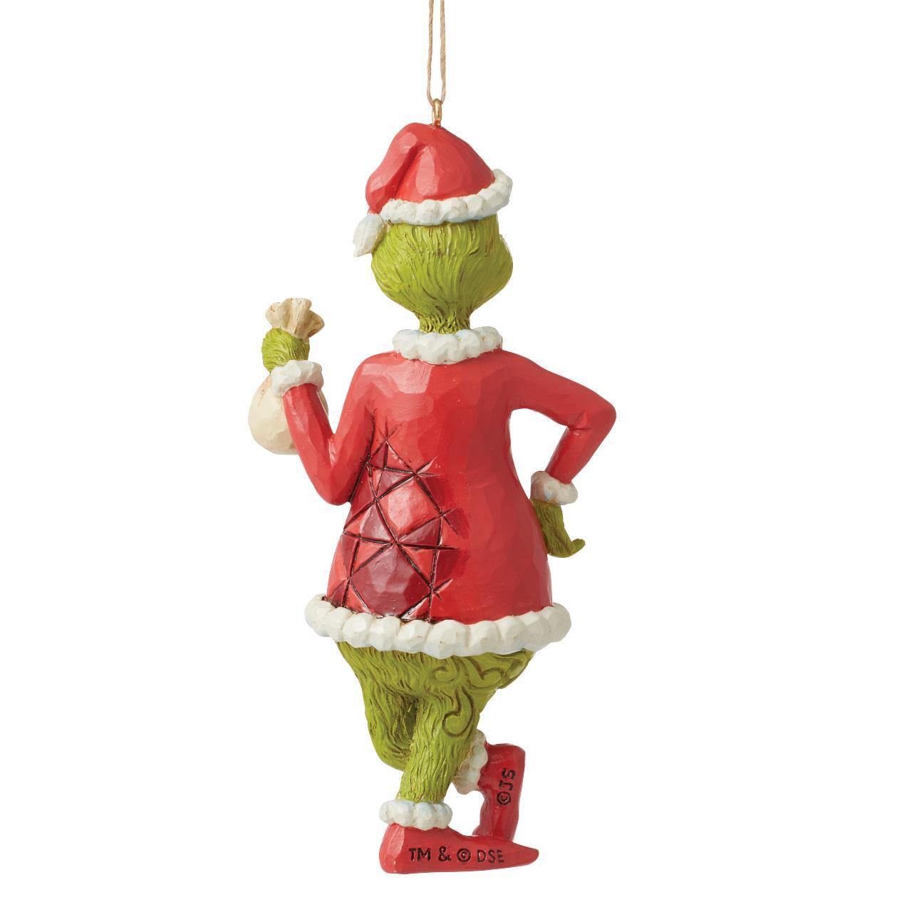 THE GRINCH BY JIM SHORE HANGING ORNAMENT GRINCH WITH COAL