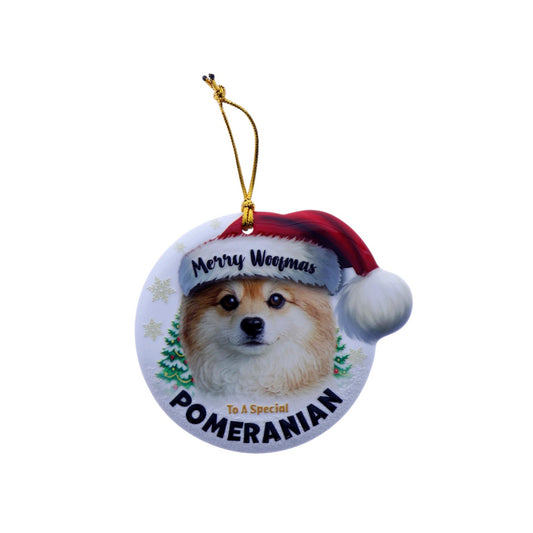 Christmas Sentiment Ceramic Plaque Dog Pomeranian