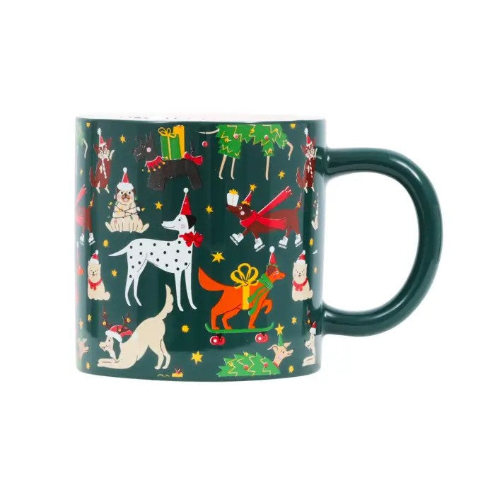 Christmas Mug Festive Dogs