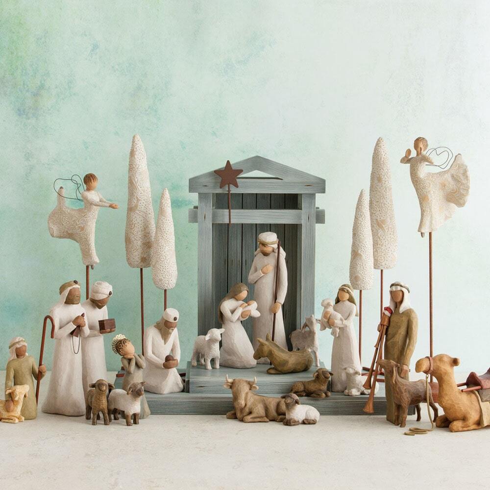WILLOW TREE NATIVITY - SHEPHERD & STABLE ANIMALS