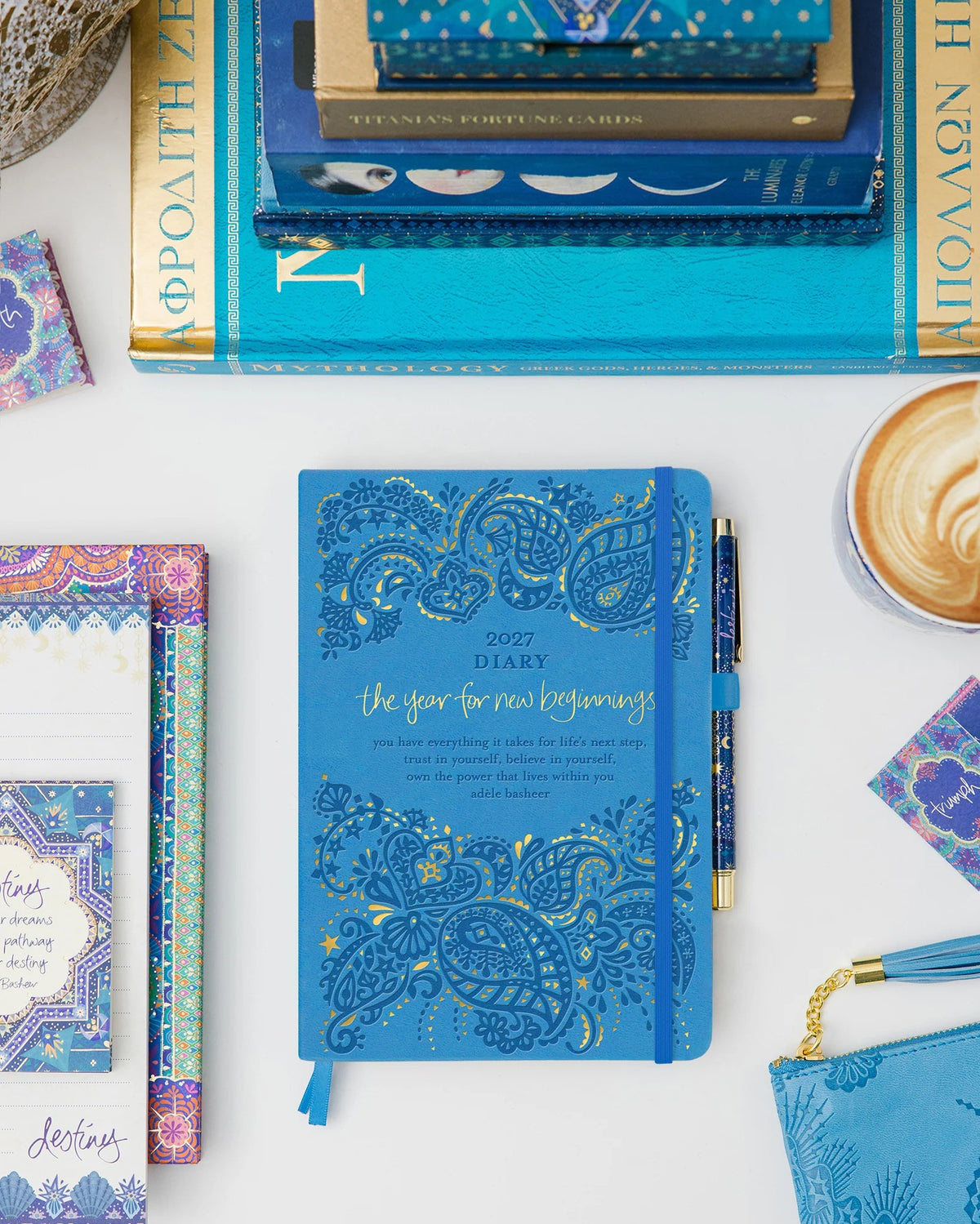 Intrinsic 2027 Diary Planner The Year For New Beginnings - Bahama Blue