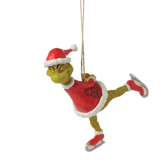 THE GRINCH BY JIM SHORE HANGING ORNAMENT GRINCH ICE SKATING