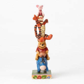 DISNEY TRADITIONS BY JIM SHORE EEYORE PIGLET POOH AND TIGGER STACKED