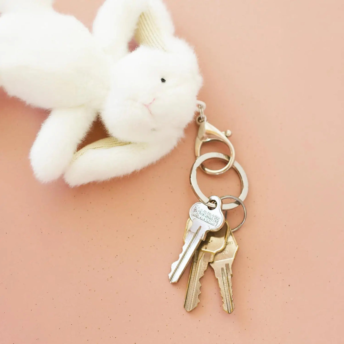 Mary Meyer Soft Bunny White Bag Charm