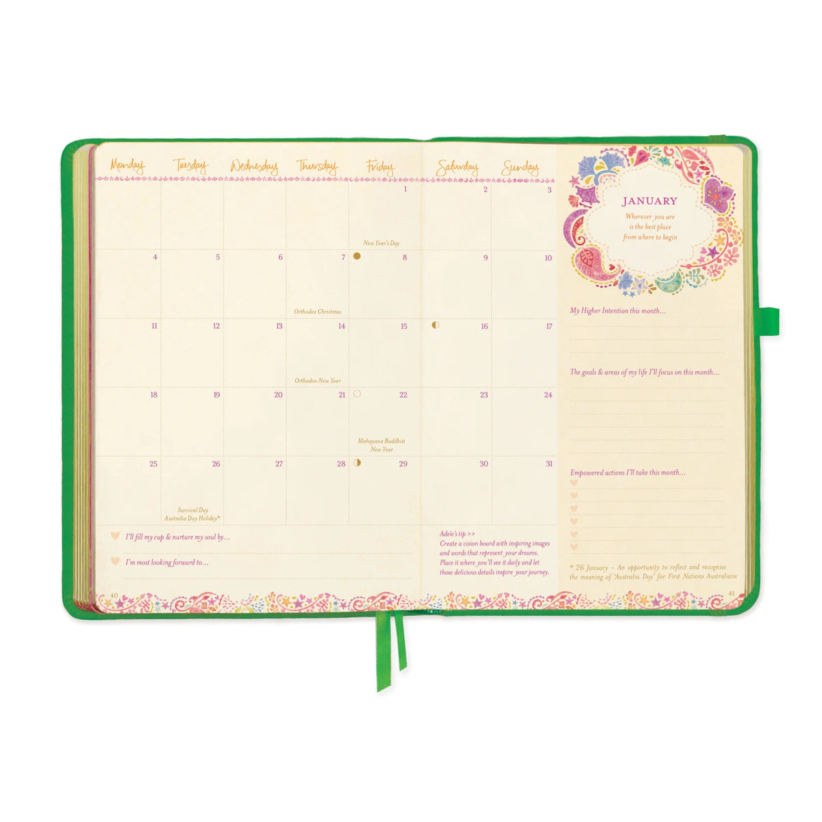 Intrinsic 2027 Diary Planner The Year To Rewrite Your Story - Emerald Green