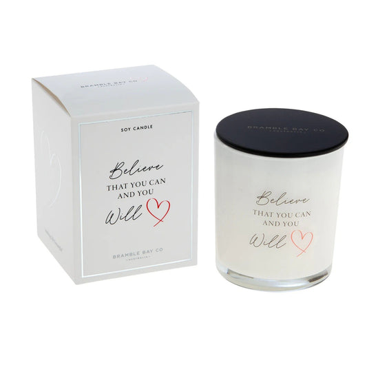 Bramble Bay Candle "Believe That You Can And You Will" 300g
