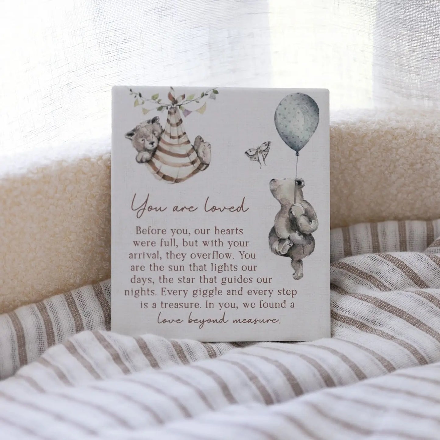 Ceramic Verse Plaque Tiny Wonders Loved