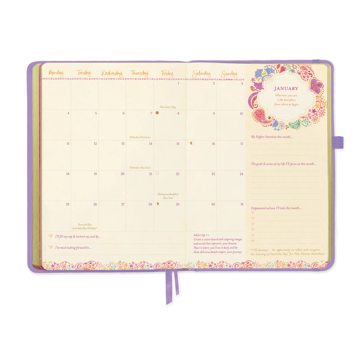 Intrinsic 2027 Diary Planner The Year To Ignite Your Light - Amethyst Purple