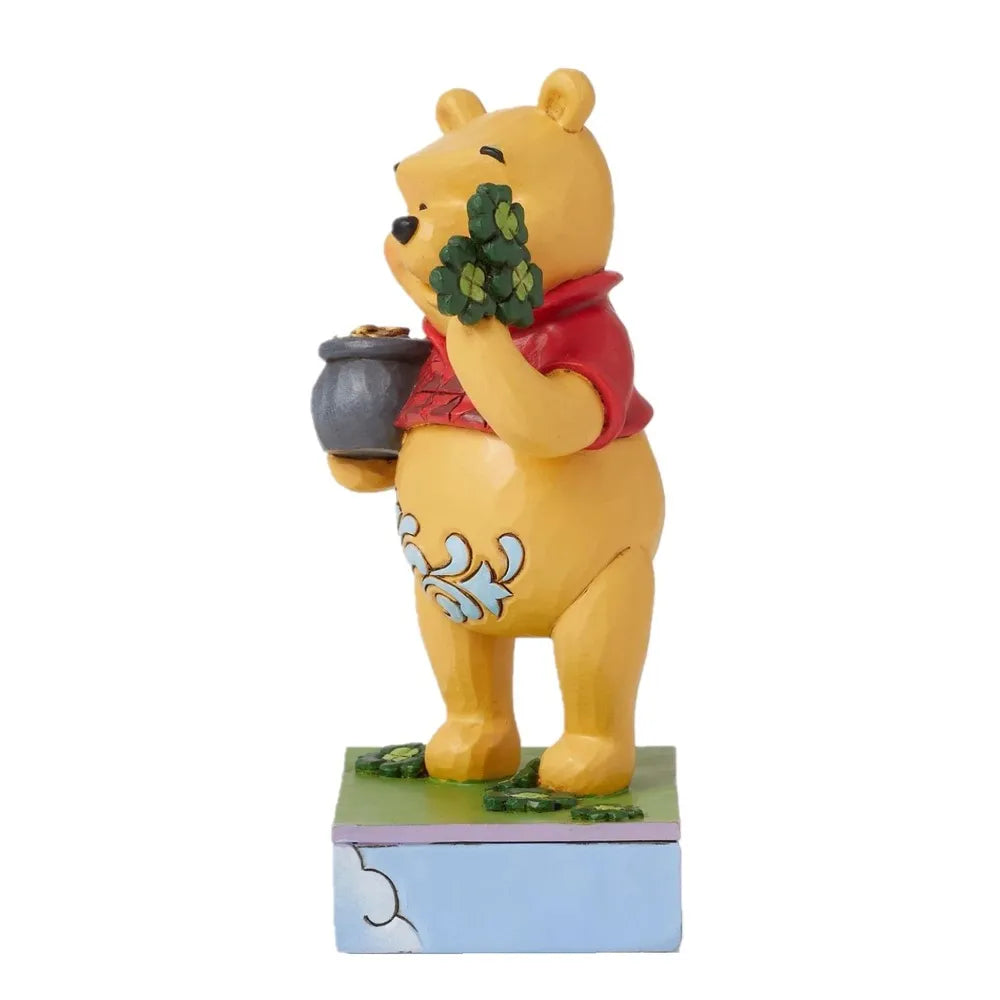 DISNEY TRADITIONS BY JIM SHORE POOH WITH CLOVERS