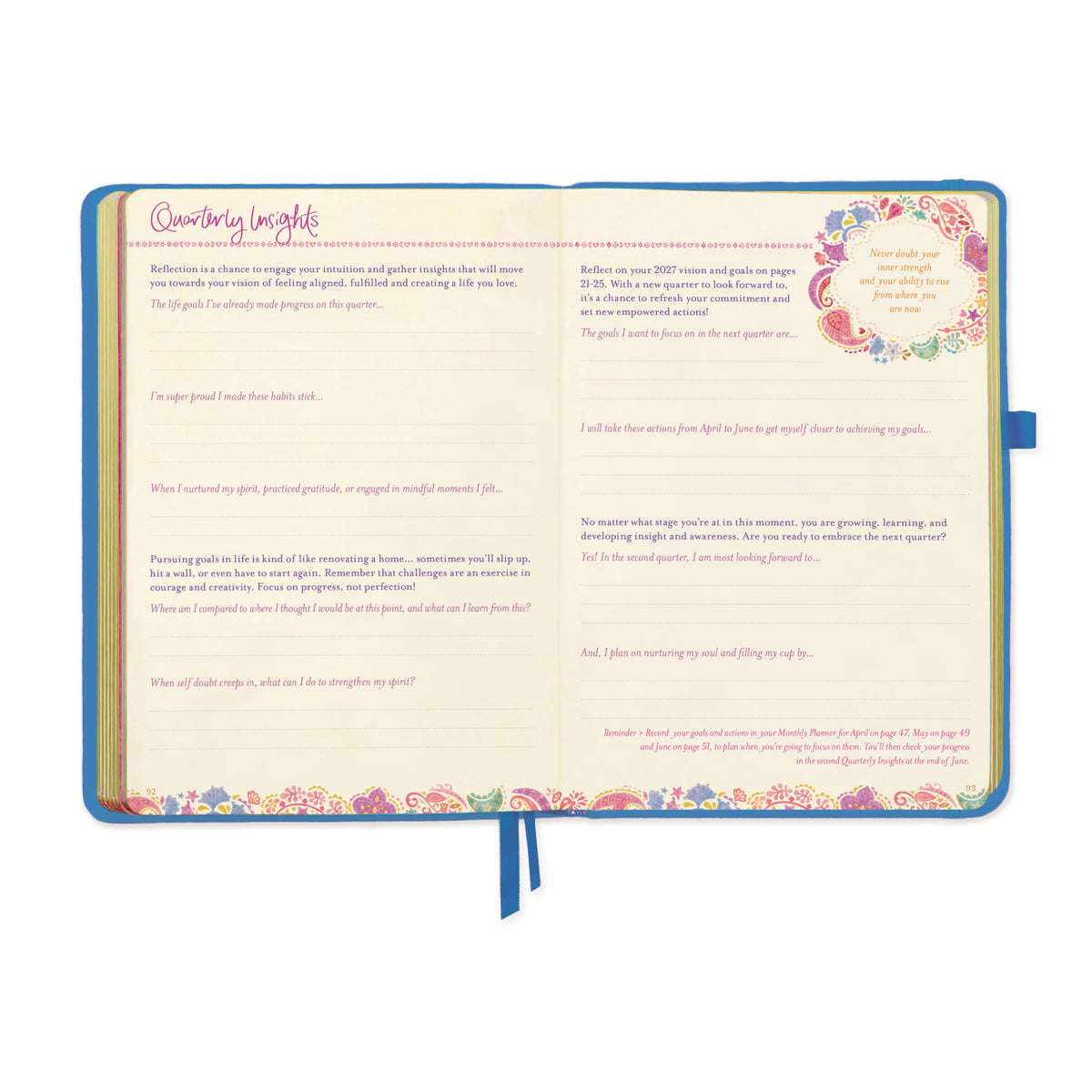 Intrinsic 2027 Diary Planner The Year For New Beginnings - Bahama Blue