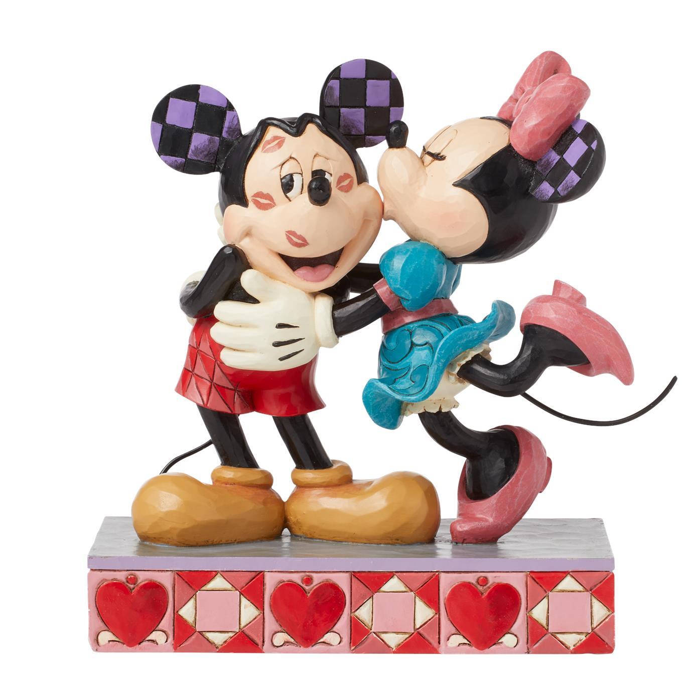 DISNEY TRADITIONS BY JIM SHORE MICKEY AND MINNIE LOVE KISSES