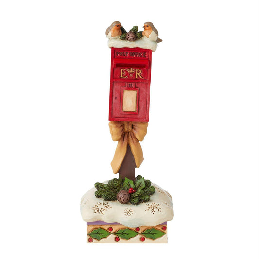 HEARTWOOD CREEK EUROPEAN ROBINS ON POSTBOX 16CM