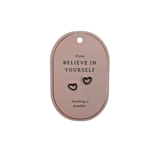 SWEETHEART BELIEVE SILVER EARRINGS