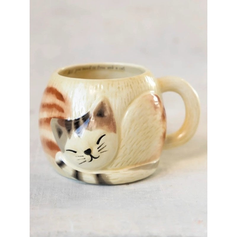 Natural Life Folk Art Mug All You Need Is Love And A Cat
