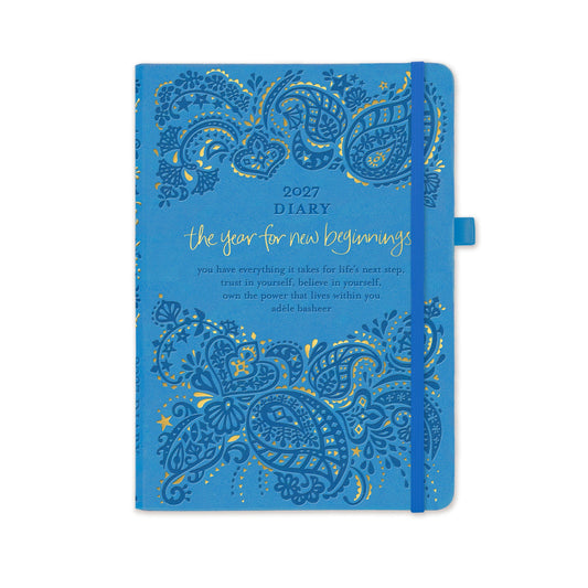 Intrinsic 2027 Diary Planner The Year For New Beginnings - Bahama Blue