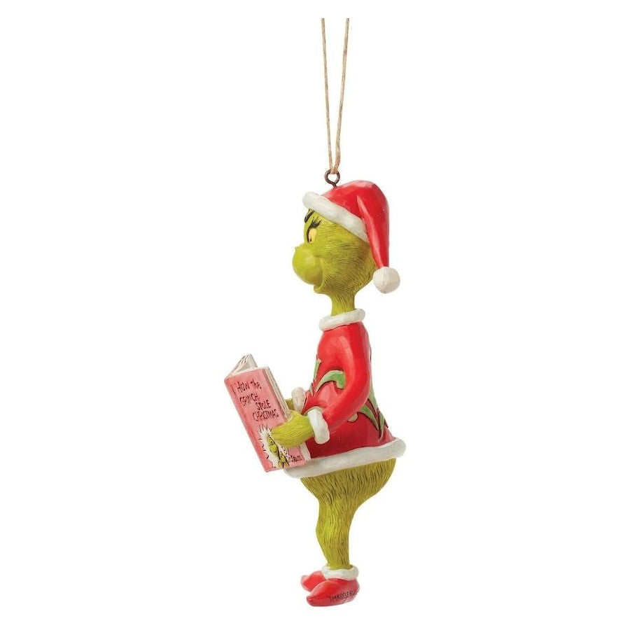 The Grinch By Jim Shore Grinch With Book Hanging Ornament