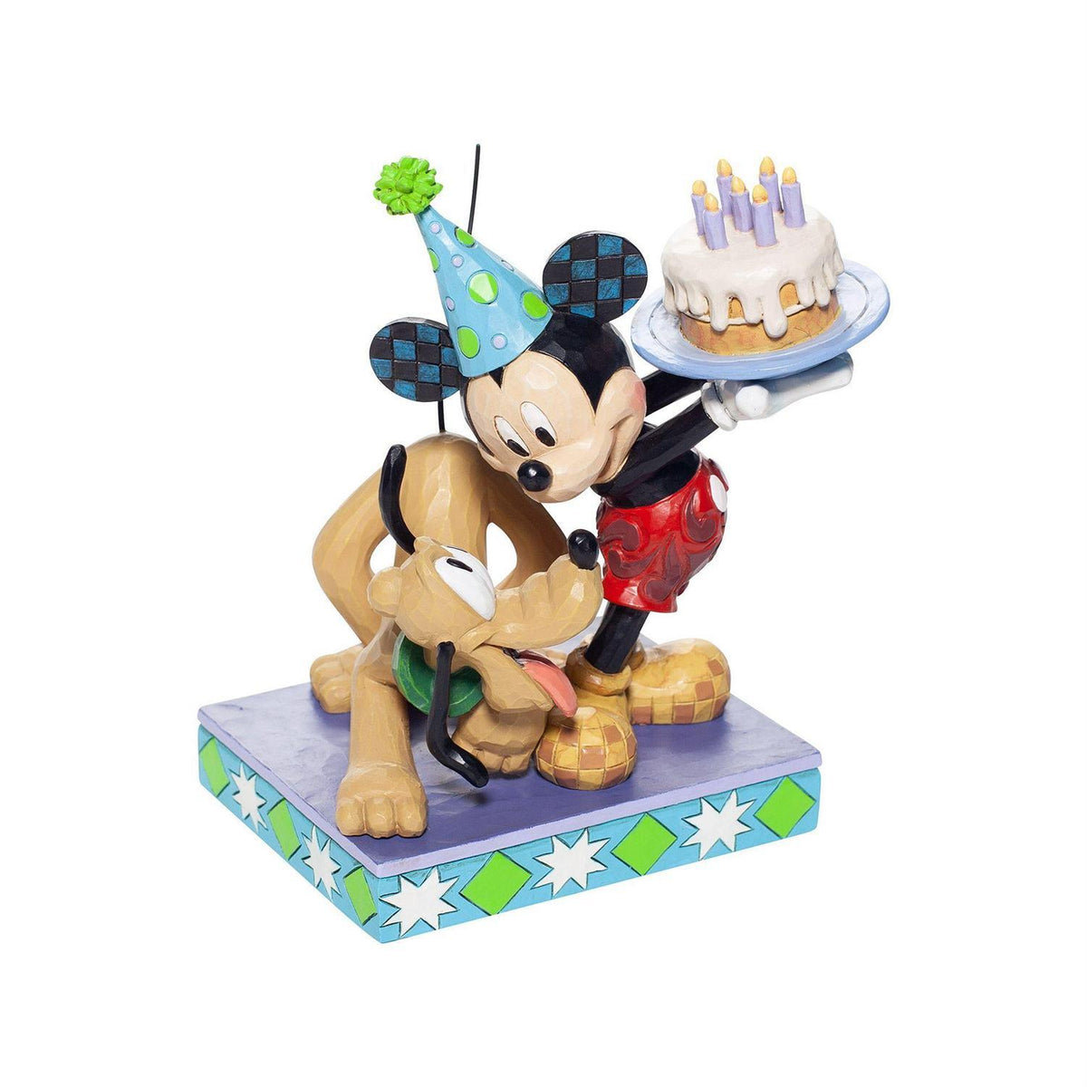 DISNEY TRADITIONS BY JIM SHORE PLUTO & MICKEY BIRTHDAY 16CM