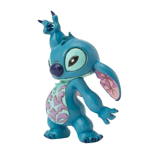 DISNEY TRADITIONS BY JIM SHORE STITCH DANCING MINI FIGURINE