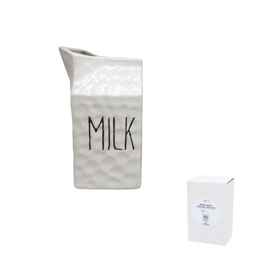 Ceramic Milk Jug Small White Spade Design